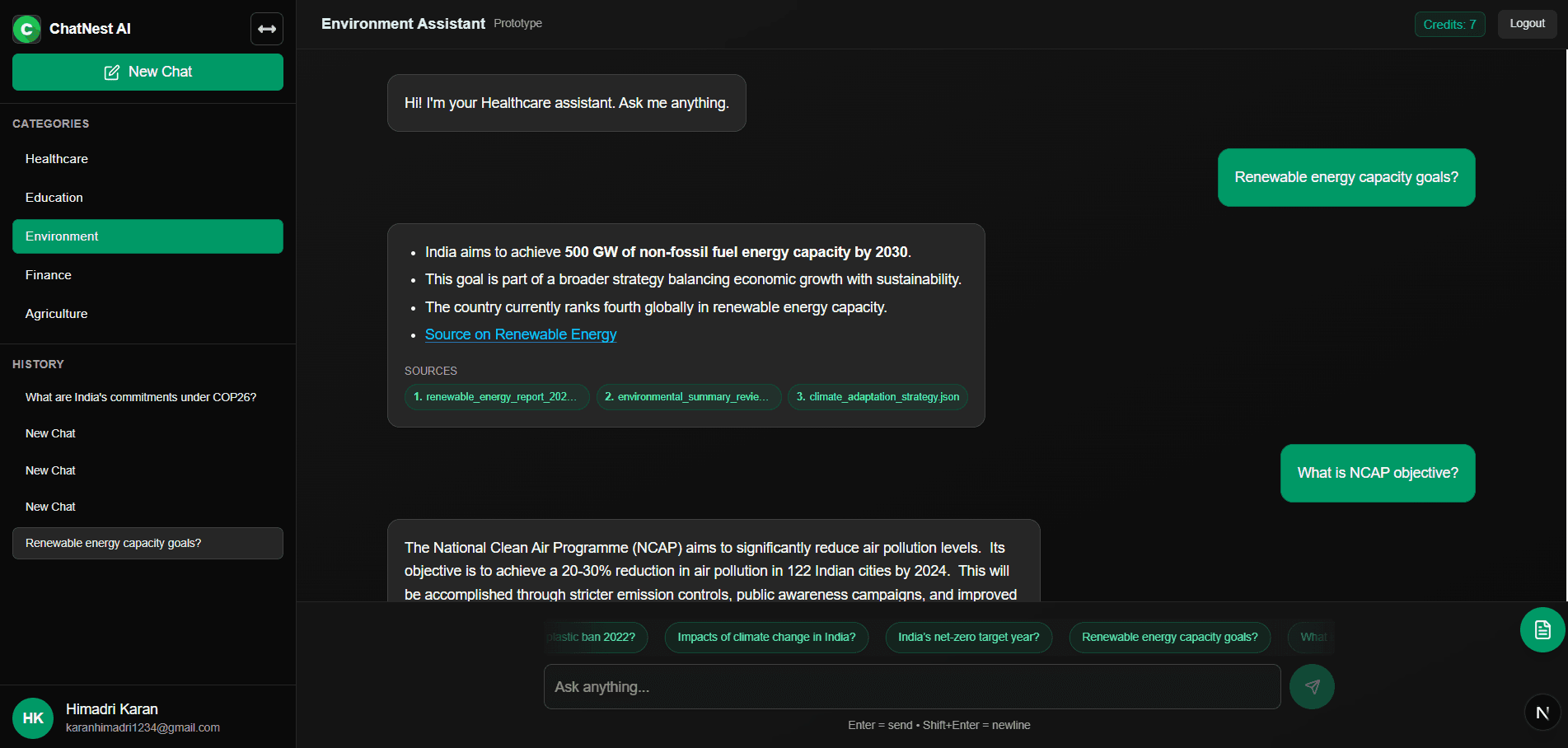 Full Stack RAG Assistant – LLM Powered Chatbot Preview