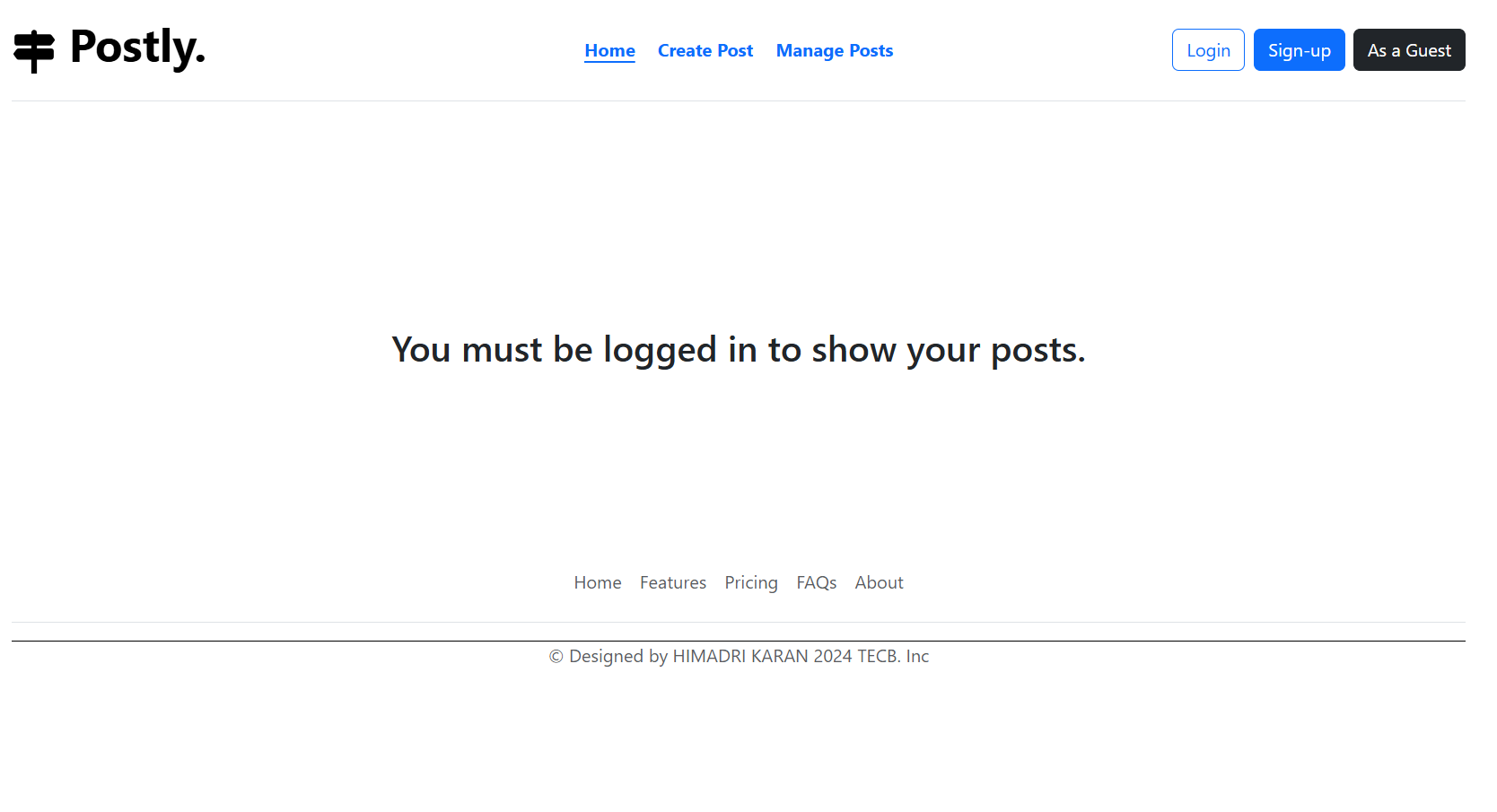 Postly – Social Posting App with Appwrite Authentication